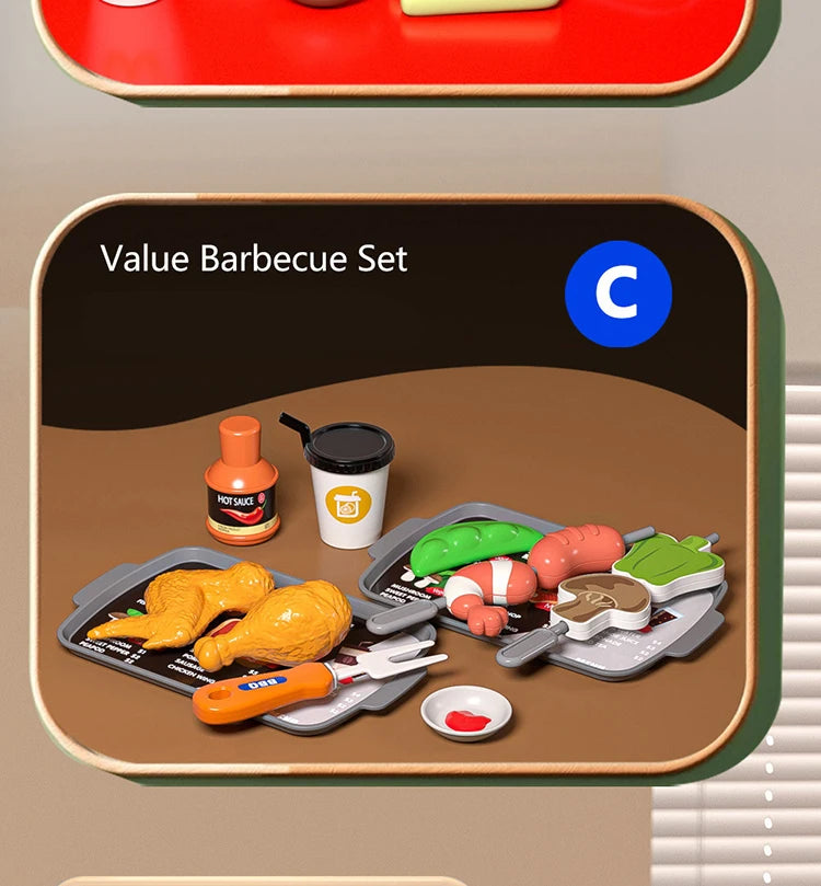 Kitchen Food Role Play Pretend Play Children Toy Ice Cream Candy Sweet Dessert Accessories Toys for Kid Christmas Birthday Gifts