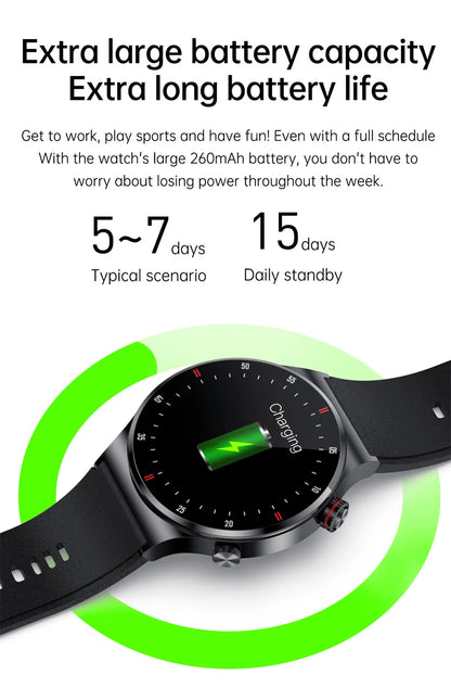 2025 NFC Bluetooth Call Smart Watch Men Full Screen GPS Sports Bracelet Waterproof ECG Health Monitor SmartWatch for IOS Android
