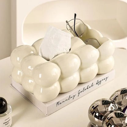 1PC Cloud Design Tissue Boxes Storage Napkin Holder Paper Case Ornament Craft Desktop Tissue Holder Kitchen Tissue Box.