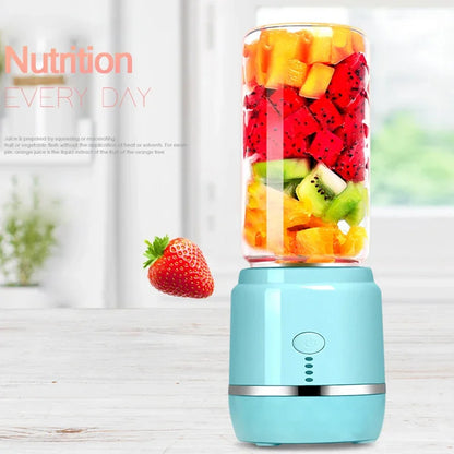 Portable Electric Fruit Juicer Wireless USB Rechargeable 6 Blades Mini Mixer Multifunction Summer Smoothie Blender Machine.