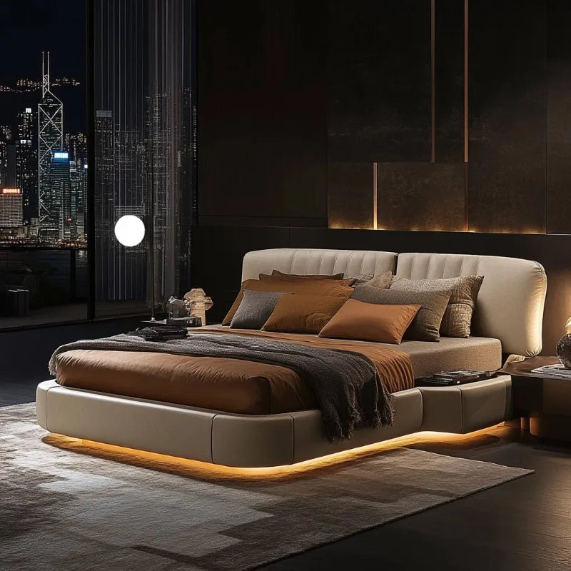 Elegantes, multifunktionales Kingsize-Bett, luxuriöses Design, ultimativer Komfort, Transformation im Schlafzimmer zur entspannenden Oase-Dekoration