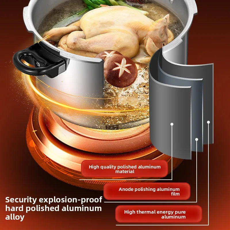 Pressure cooker, gas induction cooker, universal household gas, gas, open flame pressure cooker, large capacity.