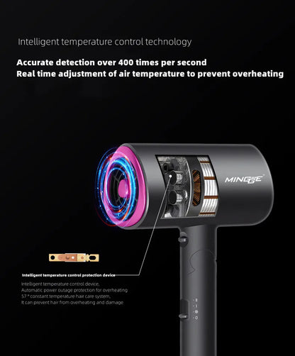 Professional Hair Dryer With High Air Volume And Quick Drying Negative Ion Hair Care EU/US/UK/AU Plug For Home Use Hair Dryer