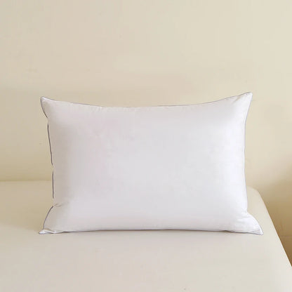 100% Cotton Goose Down Feather Sofa Cushion Bed Pillow Hotel Memory Cushy Support Hypoallergenic for Side Sleepers.