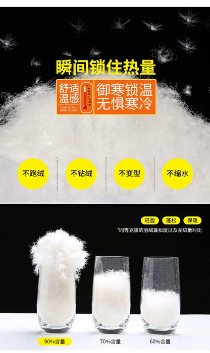 Luxury Winter Thick Warm Windproof Waterproof White Duck Down Pants Men New Down Pants Outward Wearing Cold Proof Sports Pants.