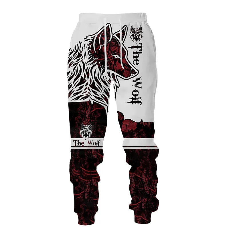 Wolf 3d Printed Hoodie Pants Suit Male Autumn and Winter Casual Sweashirt Pullover Men Tracksuit Set Fashion Men's Clothing Suit.