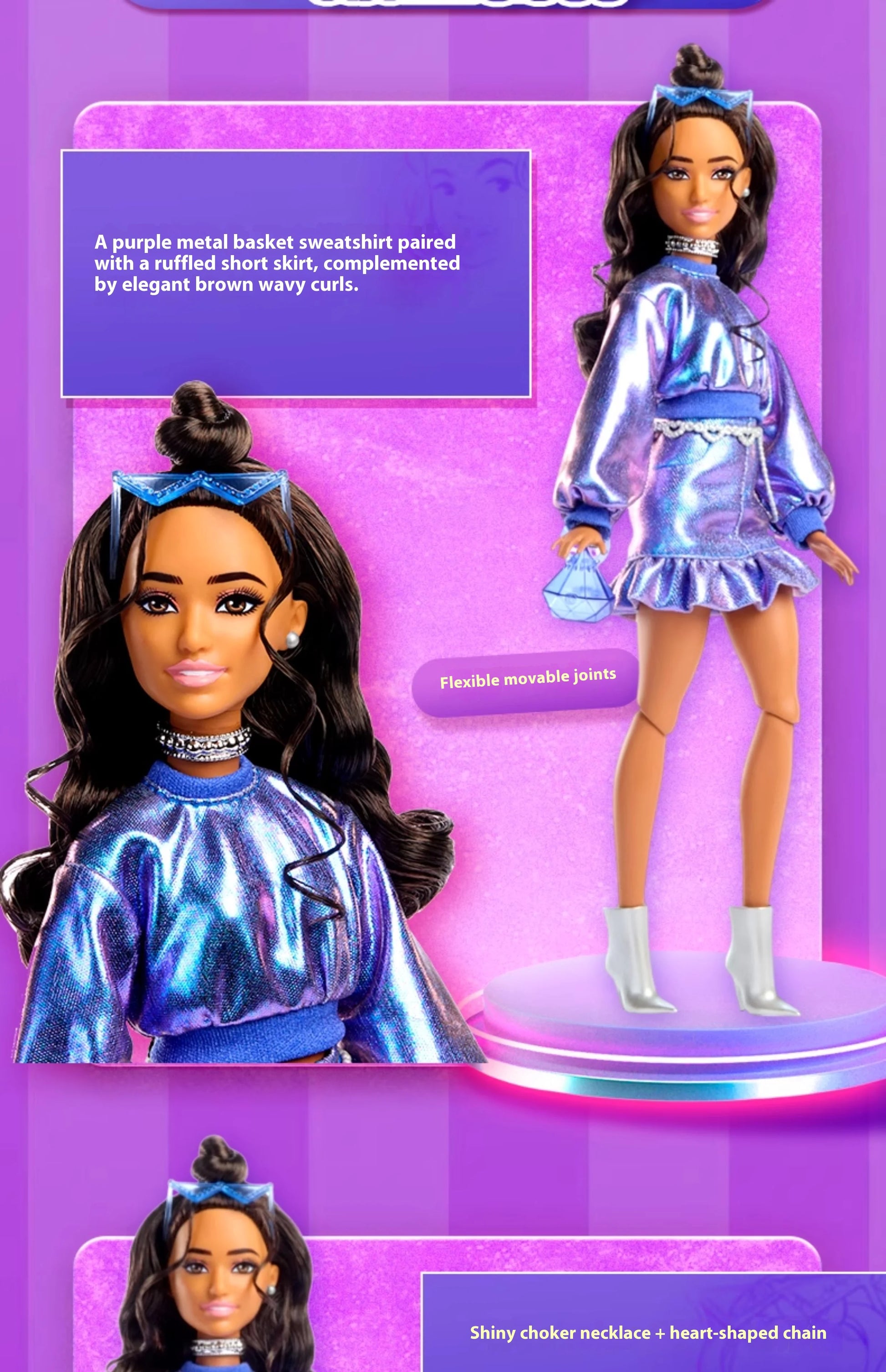 Genuine Barbie Deluxe Style Dolls Pink Dress Outfit Blond Hair Knot Bow Accessories Toys For Girls Sweet Birthday Gift In Stock.