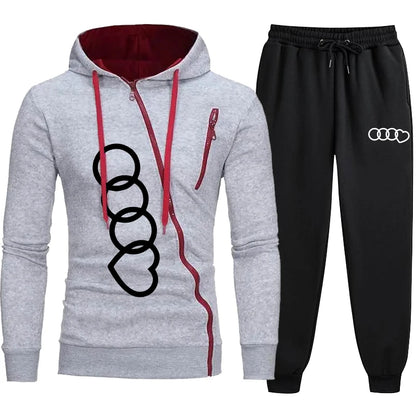 Pant Sets men's Zipper Sweatshirt Suit Hooded Zip-up Man Clothes for Men Winter Tracksuit Sets Sweatsuit Set Men's Hoodies Male.