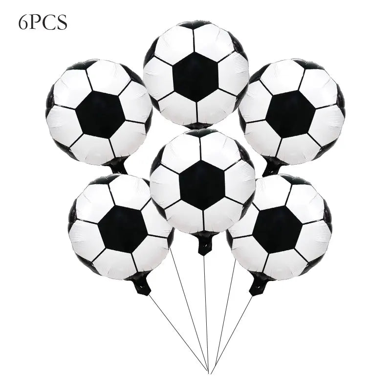 Fußball Fußball Geburtstag Dekorationen Aluminium Film Ballon Geschirr Teller Tasse Servietten Tischdecke Baby Dusche Party Supplies