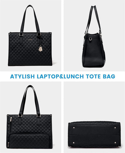 2-in-1-Lunch-Tragetasche für Damen, Schulter-Laptoptasche, großes Fassungsvermögen, mit isoliertem Fach, multifunktionale Picknicktasche für den Außenbereich.