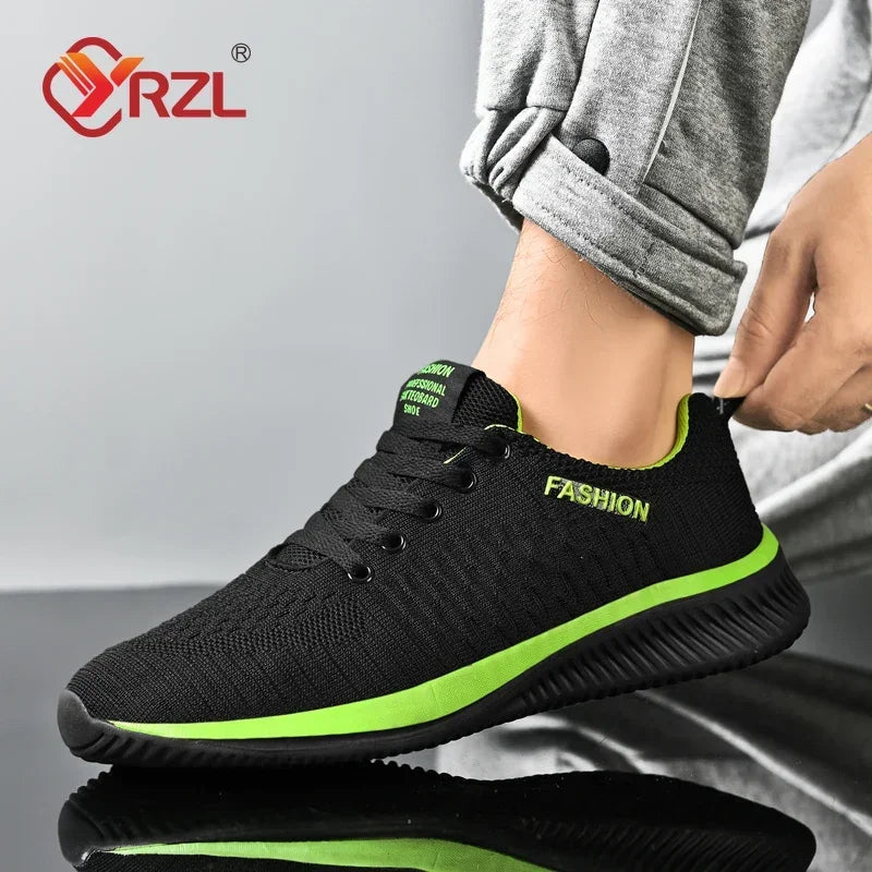 YRZL Sneakers Men Running Shoes Lightweight Sport Shoes Classical Mesh Breathable Casual Shoes Fashion Man Sneakers.