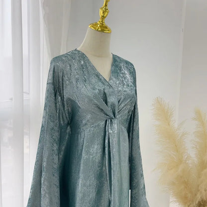 Eid Saudi Arabia Muslim Modest Dress for Women Islam Dubai Abaya Luxury Holiday Party Jalabiya Kebaya 2024 Turkey Kaftan Gown