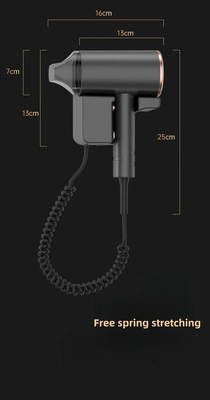 220V wall mounted Hotel Hair Dryer for Bathroom,Restroom Professional Blow Dryer,with Stand Rack,Specialised Motor for Hotel