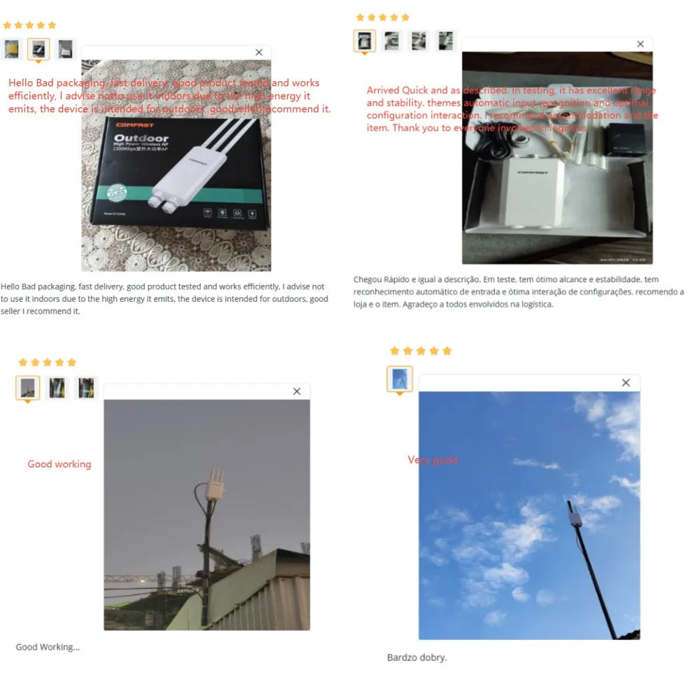 COMFAST AC1200/AC1300 Outdoor AP Router 2.4G/5G Dual Dand Long Range signal Extender Amplifie wireless WiFi Repeater waterproof.