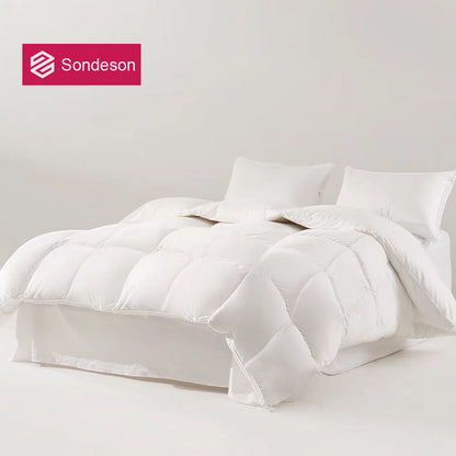 Sondeson Women Noble 100% Goose Down Quilt Filler 3D Bread Duvet Comforter Winter All Season Blankets 100% Cotton Shell 1PCS.