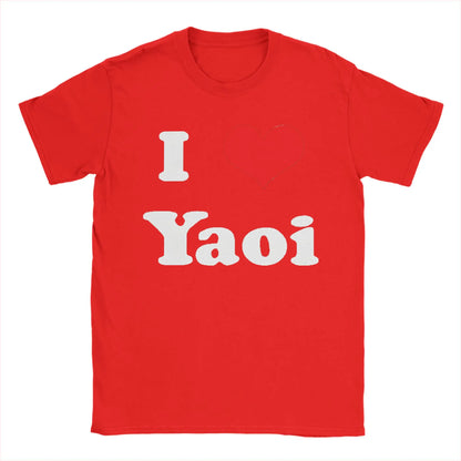 Funny I Love Yaoi T-Shirts Men O Neck Cotton T Shirt  Short Sleeve Tee Shirt Birthday Present Tops.