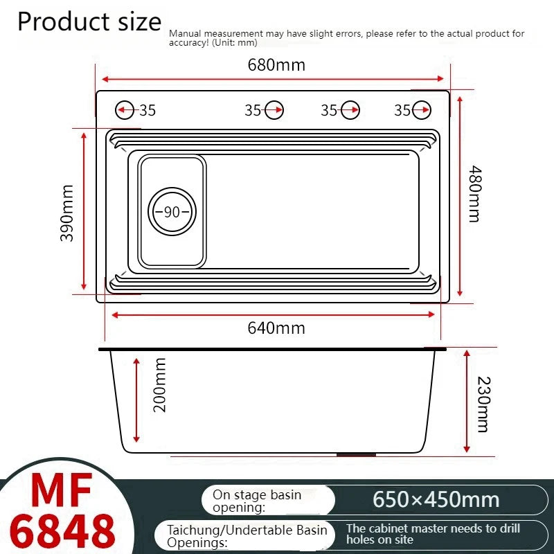 Stainless Steel Kitchen Sink Gray Household Large Single Slot Wash Vegetables and Dish Basin Multifunctional Dish Basin Sink