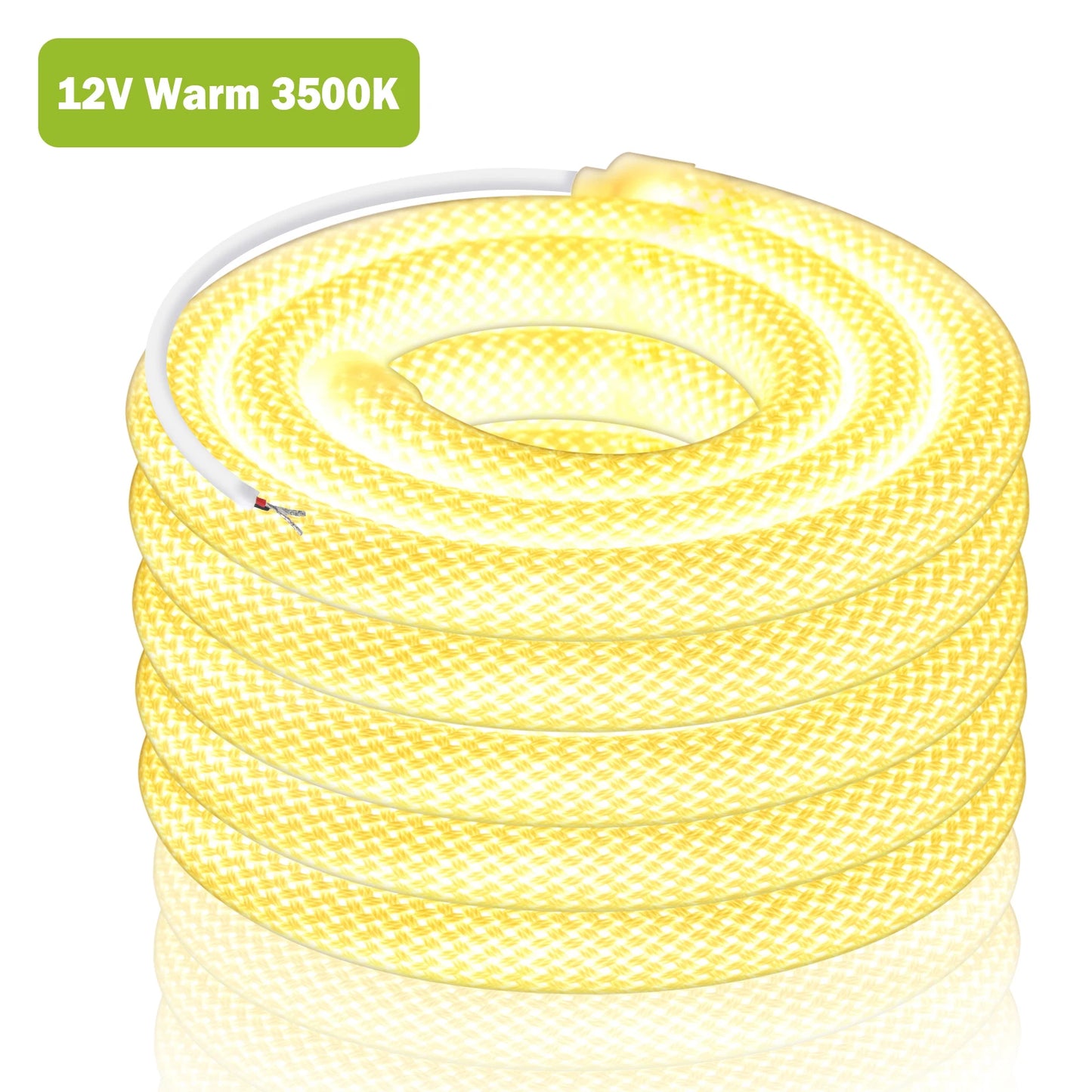 360 Degree Round Reticulate Neon LED Strip DC 12V 24V 240 Leds/m Natural Warm White Waterproof Flexible Silicon Tube Neon Strip.
