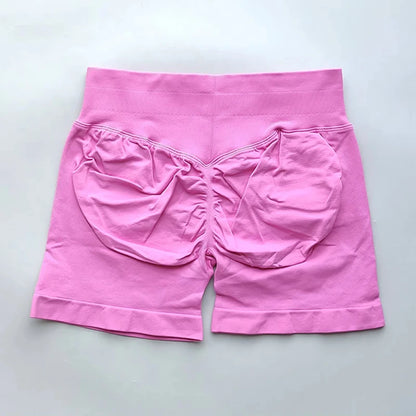 Yoga Shorts Resistance Exercise Shorts Seamless Low Waist Scrunch Bum Gym Shorts Workout Biker Short Stretch Fitness Sportwear.