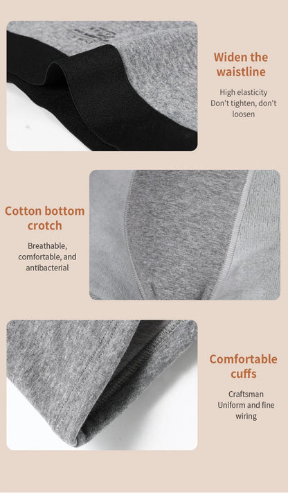 3er-Pack warme Unterwäsche für Herren, Samt und verdickt, Herren-Boxershorts, kältebeständige Shorts für Herbst und Winter, Sport für Jungen