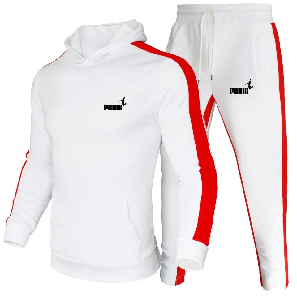 Special offer for the autumn 2025 men's sports suits. Men's two-piece outdoor sports outfit. Men's hooded sweatshirt. Fashionabl.