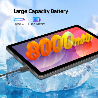 BAKEN 10-inch Android 15 tablet, A333 penta-core processor, 24GB (6GB + 18GB expansion) RAM + 128GB ROM, 5G WiFi, 8000mAh.