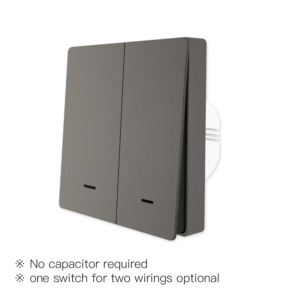 MOES Smart Lichtschalter Tuya ZigBee Kein Neutralleiter Kein Kondensator erforderlich Smart Life 2/3-Wege Funktioniert mit Alexa Google Home 2mqtt