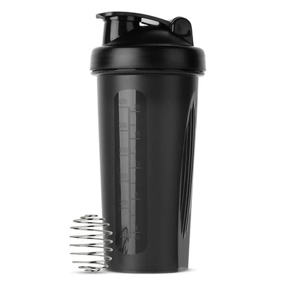 1pc Portable Protein Shaker 600ml Fitness Bottle with Wire Whisk Ball for Fitness Enthusiasts Athletes Perfect For Outdoor Gym.
