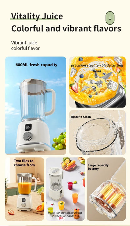 Portable Fruit Juicer Machine Electric Juicer Blender Rechargeable Household Juice Squeezer Mixer Juice Blenders for Kitchen.