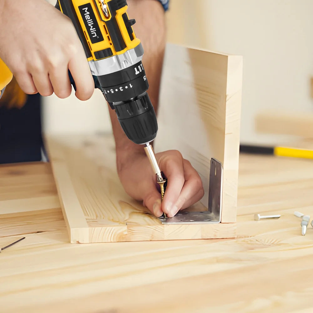 MELLWIN 25 + 3 Drehmoment Elektrische Schlagbohrmaschine Mehrzweck Akku-elektrische Schraubendreher DIY Power Tool Für Makita 18V Batterie Pin