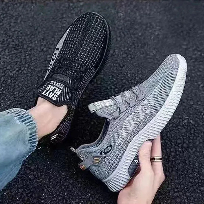 Men Shoes Sneakers Casual Shoes Breathable Mesh Comfortable Fashion Shoes Trendy Casual Shoes Student Sports Shoes Mesh.