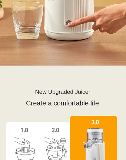 Rechargeable Electric Citrus Juicer Orange Juice Machine Extra Large Caliber Residue Separation.