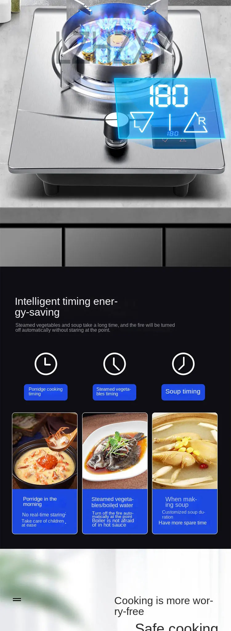 Gas Stove Single Stove Household Desktop Liquefied Gas Natural Gas Stove Embedded Stainless Steel Fierce Fire Stove Gas Cooker.