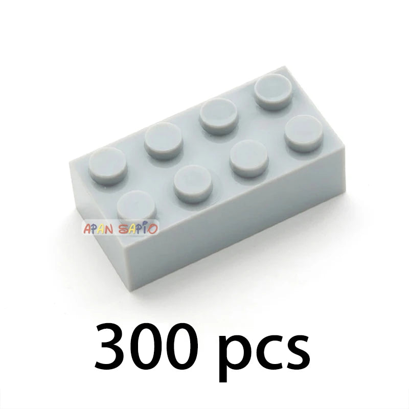 300pcs 2x4 Dot DIY Building Blocks Thick Figures Bricks Educational Creative Size Compatible With 3001 Plastic Toys for Children.