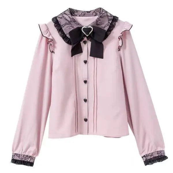 Japanese Gothic Lolita Ribbon Short Suspender plaid Skirt Girls Sweet Cute Lace A-Line Mini Skirts summer2025 black solid kawaii.