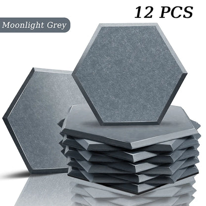 TOUO Sound Absorbing Panel 12 Pcs Studio Acoustic Panel High Density Insulation Acoustic Treatment Drum Room Wall Soundproofing