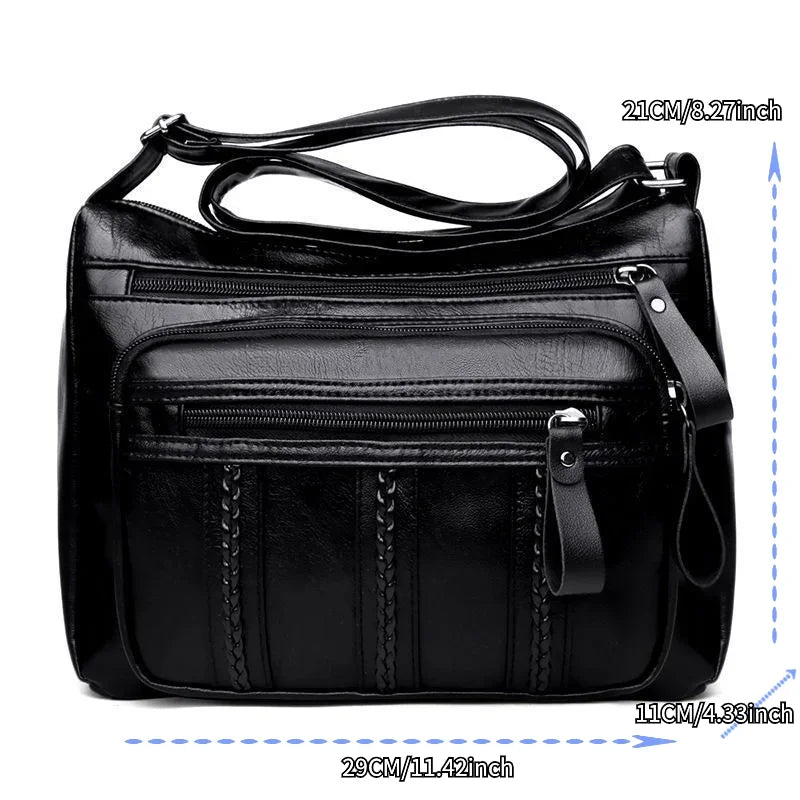 2025 New Large Capacity Middle aged Women's Bag Multi layer Lightweight Mother Bag Crossbody Bag Elderly Bag Shoulder Bag.