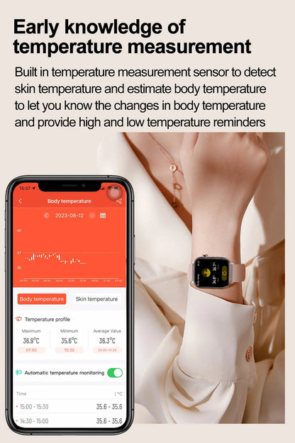 2025 New ECG+PPG Smart Watch Women Heart Rate Blood Lipid Uric Acid Women Menstrual Health Tracker Smartwatches For Android iOS.