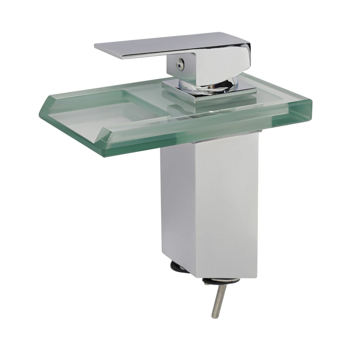 Smart Bathroom Faucet with Temp Light, Anti-Scald LED Indicator, Brass Construction, Waterfall LED Faucet, LED Color Changing