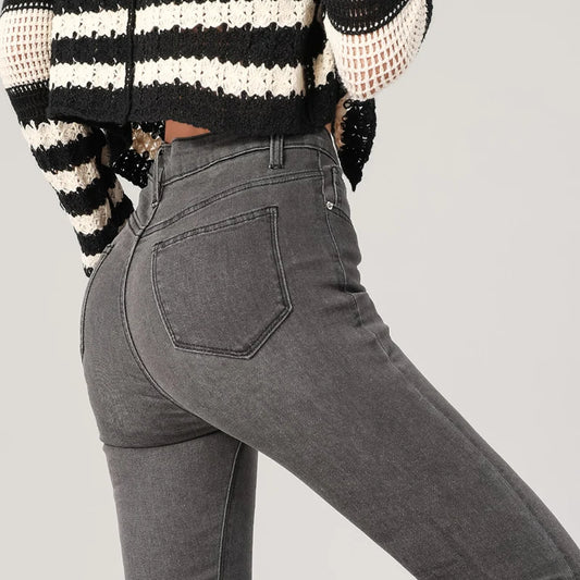 Fashion Women's Slim Skinny Jeans Comfortable Stretch Casual Solid Colours Pencil Pants Female Black Denim Trousers.