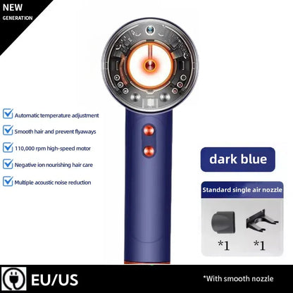 Professional Negative Ion High Speed Hair Dryer 220V Leafless Thermostatic Hair Dryer 1600W High Power Hair Dryer Styling Tool.