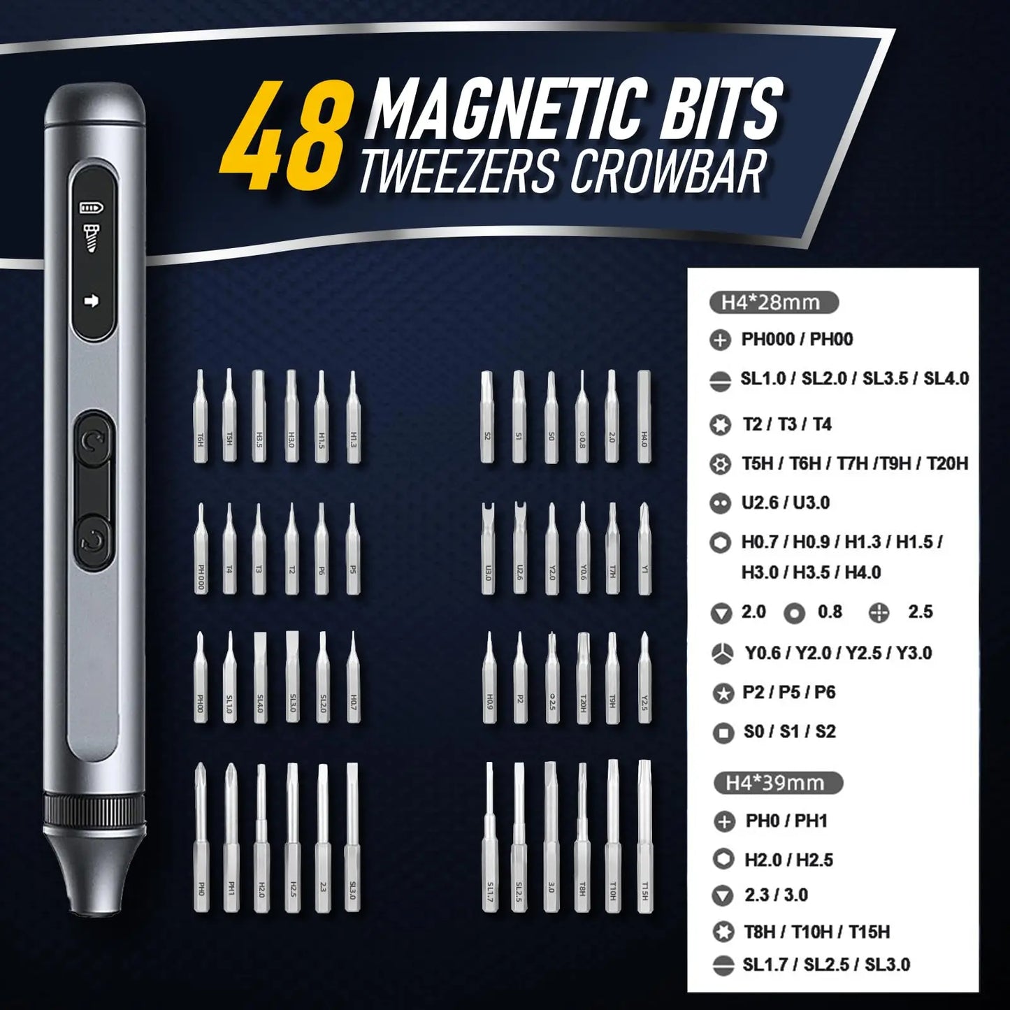 51 in 1 Elektro-Schraubendreher-Set Typ-C-Ladegerät Akku-Schrauben dreher Präzisions-Magnet-Bits für Telefon-PC DIY-Reparatur werkzeug