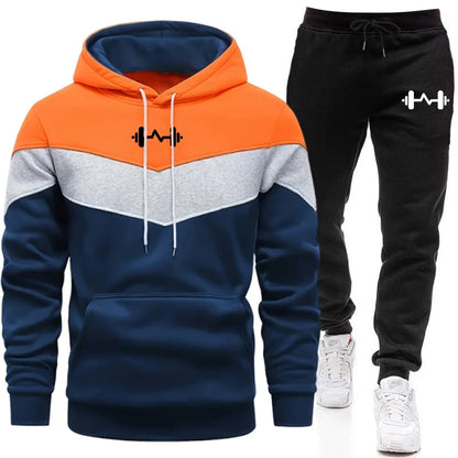 2025 Men's Set Hot Sales Tracksuit Sportswear Man Jogging Fashion Sports Suits Daily Hoodie Comfortable Sweatshirt Tricolor Mens.