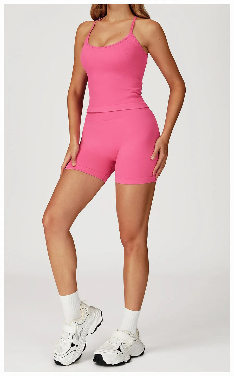 2PCS Yoga Suit Sports Set Women Gym Set Woman Tracksuit Running Workout Long Sleeve Sports Shirt Shorts and bra set Sport Outfit