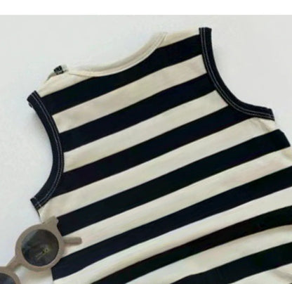 2-teilige Baby-Jungen-Kleidung für Neugeborene, Bodys, Baumwolldruck, ärmellose Säuglingskleidung, Cartoon-Bebes, Kleinkind-Overall, 0–18 Monate.