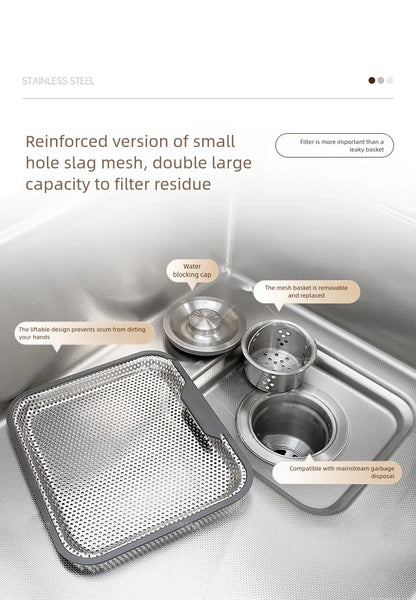 Kitchen Sink 316L Food Grade Stainless Steel Large Single Slot Wash Dish and Wash Vegetable Basin Homeuse Undercounter Bowl