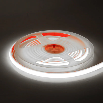 12V 24V COB Led Neon Strip Light Tape Waterproof IP68 320 LEDs Flexible Milk Tube Liner Lighting 10 Colors 0.5m 1m 2m 3m 4m 5m