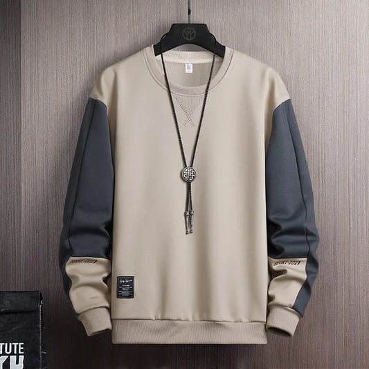 2025 Men Casual Sweatshirt Hoodie Men Harajuku Streetwear Pullover Male Patchwork Loose O-Neck Fashion Hip Hop Hoodies.
