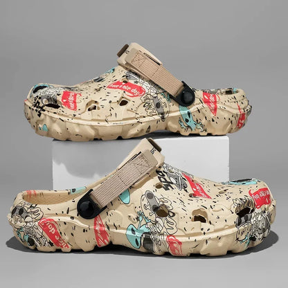 Plus Size 46 47 Men's Summer Clogs Sandals Eva Slippers Men Fashion New Flat Sandals Men Women Leisure Slides Men Casual Shoes.