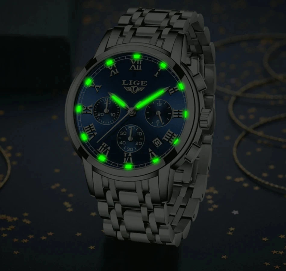 LIGE 2024 New Fashion Women Watches Ladies Top Brand Luxury Creative Steel Women Bracelet Watches Female Quartz Waterproof Watch.